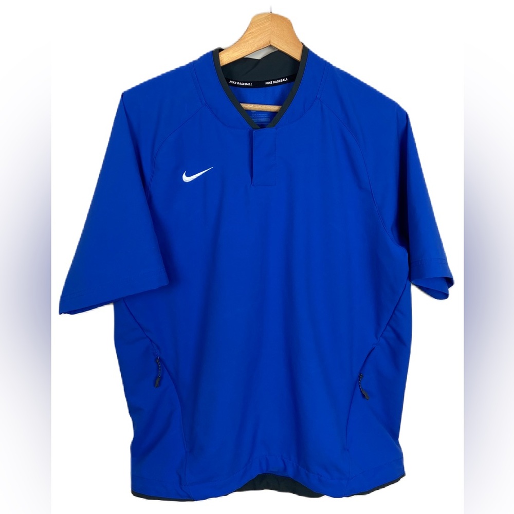Nike Men’s Medium 3/4 Length Royal Blue Baseball Warmup Pullover
